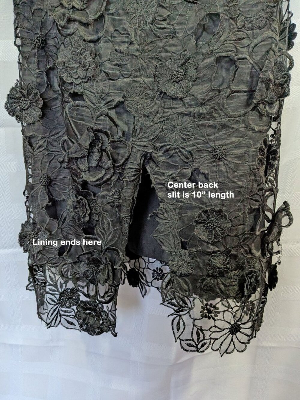 Dries Van Noten Silk Black & Red Floral Applique Dress, 38" bust, Made in India - Picture 11 of 17